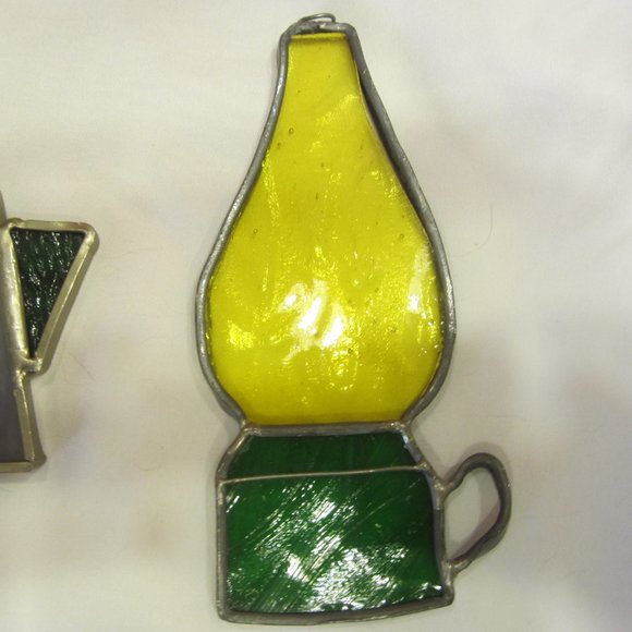 VTG 80'S HANDMADE GLASS SUNCATCHERS, SET OF 7 - Picture 4 of 8